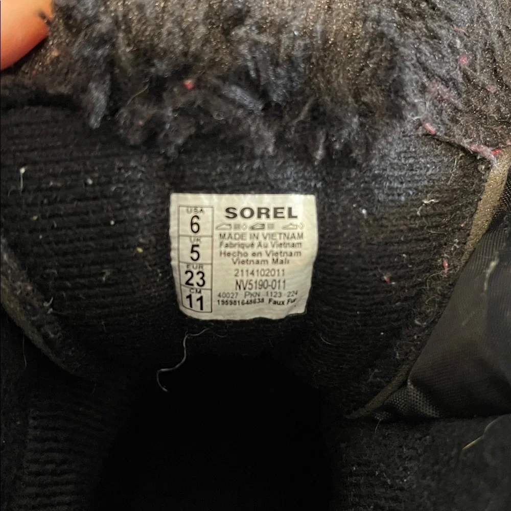 Sorel Winter Toddler -Baby - Size 6 - Snow Boots- Insulated -Commander - Black‎